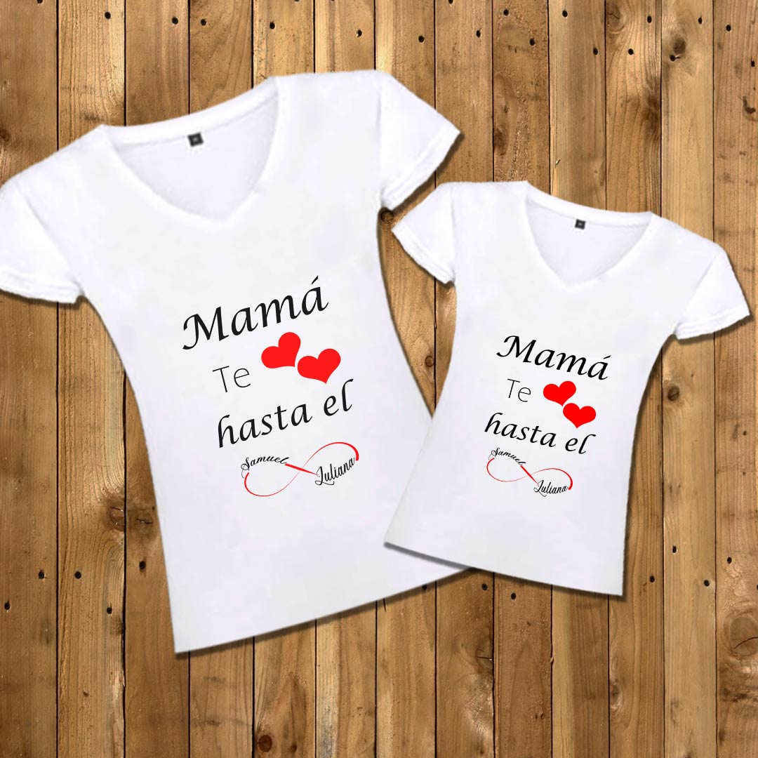 Camisetas Mama e Hija "Te amo hasta el infinito" Mongoose Boutique
